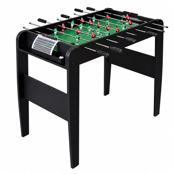 Inomhusfotboll med 3 bollar – svart, MDF, 73,5 cm