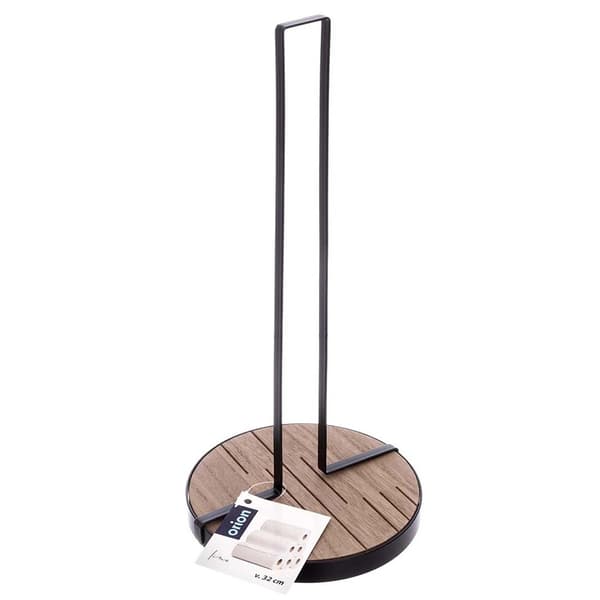 Musta metallinen talouspaperiteline, 32,5 cm