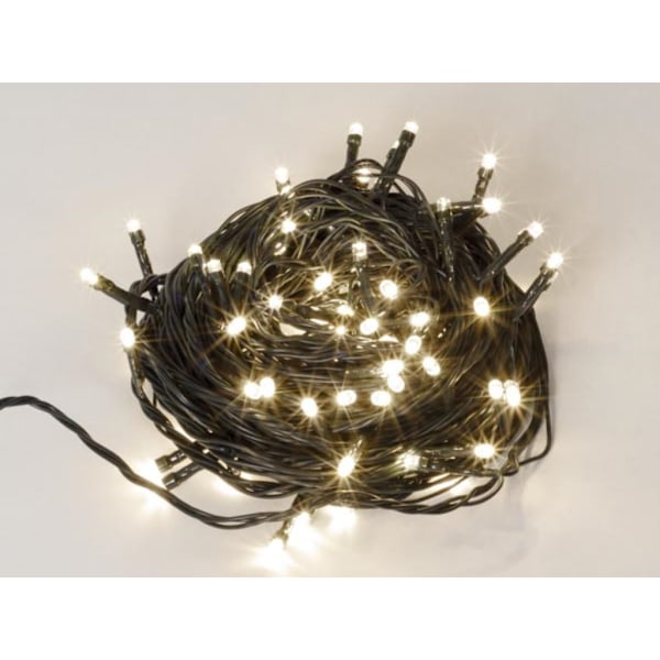Glimmer Light Led - 12 M - 80 hvide lamper - Grøn ledning - Modulator - 24 V