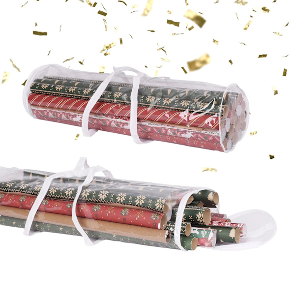 Presentpåsar, 2-pack, transparent förvaring