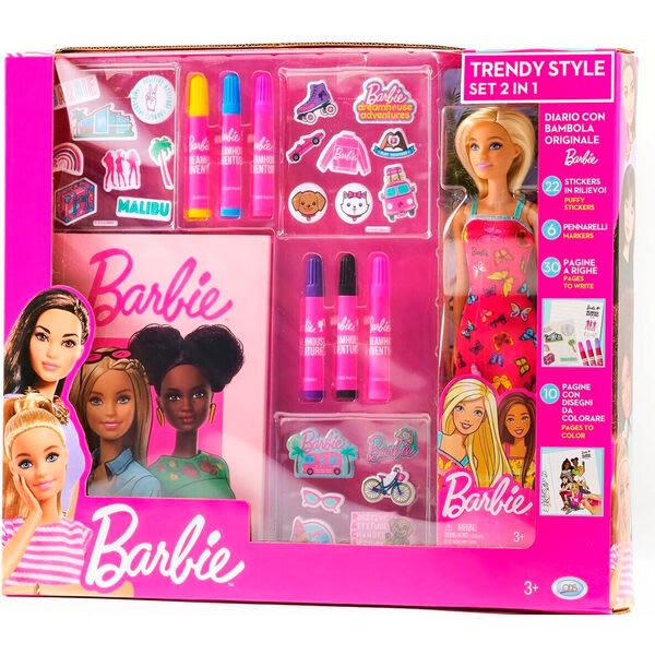 Barbie-docka + dagbok