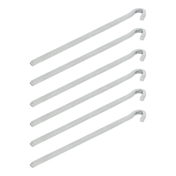 Rock peg 22cm metall fyrkant 6 stycken i polybag