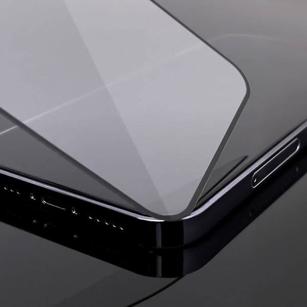 Joustava karkaistu lasi iPhone 14 Pro Max -näytölle mustalla kehyksellä Flexi Nano Glass
