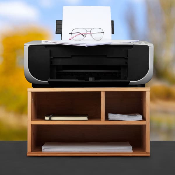 Skrivebord i bambus til printere
