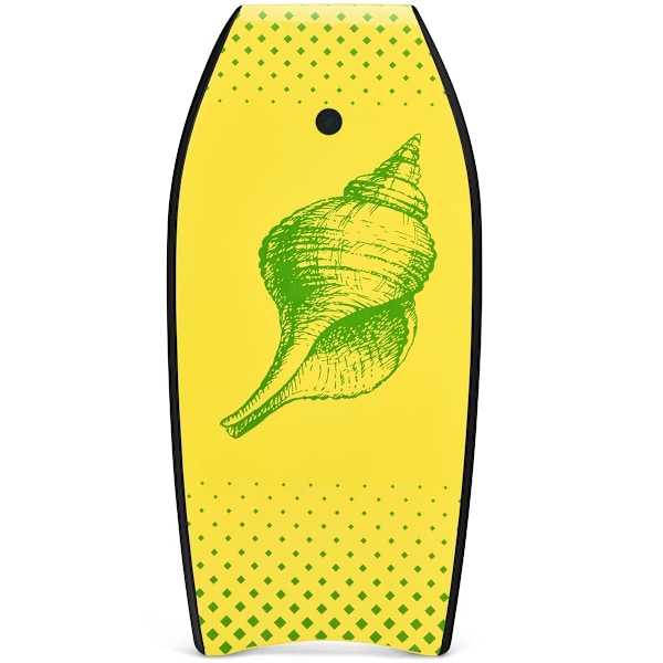Bodyboard letvægts svømmebræt med EPS kerne & XPE overflade til børn og voksne 106 cm gul