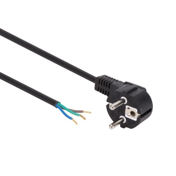 Nätsladd Svart Cee 7/7 90 + Kablar Slutar L=3 M H05Vv-F 3G0,75 Mm²