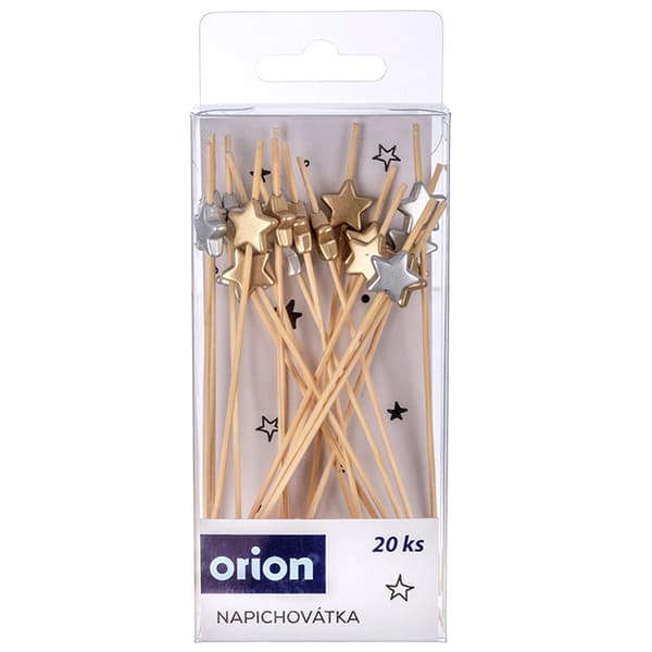 Bambucocktailpinnar, stjärnformade, 12 cm, 20-pack