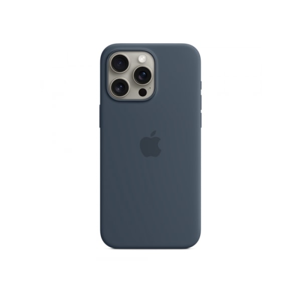 Apple iPhone 15 Pro Max silikonfodral med MagSafe Storm Blue MT1