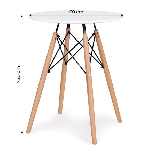 Bord moderne bord til spisestue stue køkken 60cm
