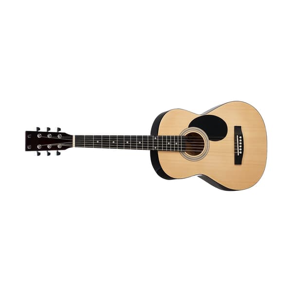 36-tums dreadnought akustisk gitarr, naturfärgad, gigbagset