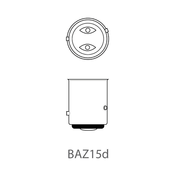 Auton polttimo 12V 21/4W BAZ15d 2 kpl läpipainopakkauksessa