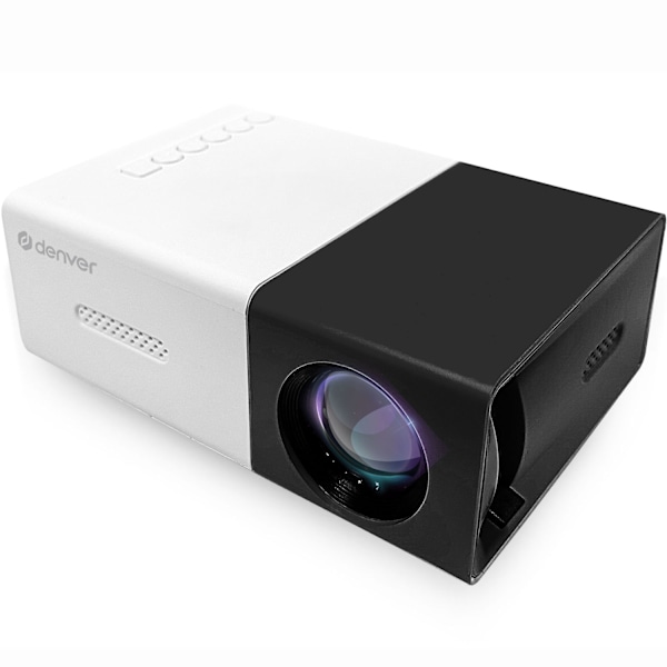 Miniprojektor med HDMI, USB-C og MicroSD kortlæser PR-800B Sort, Hvid
