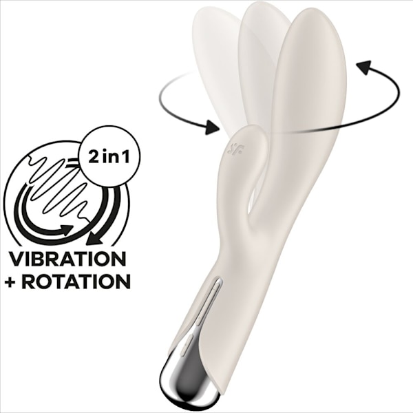 Satisfyer - Spinning Rabbit 1 klitoris ja G-piste stimulaatio beige