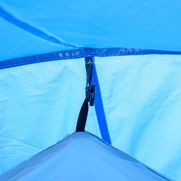 Tunneltelt Til 2-3 Personer 190T Campingtelt Med Pløkker, Glasfiber & Polyester, Lyseblå, 426X206X154Cm