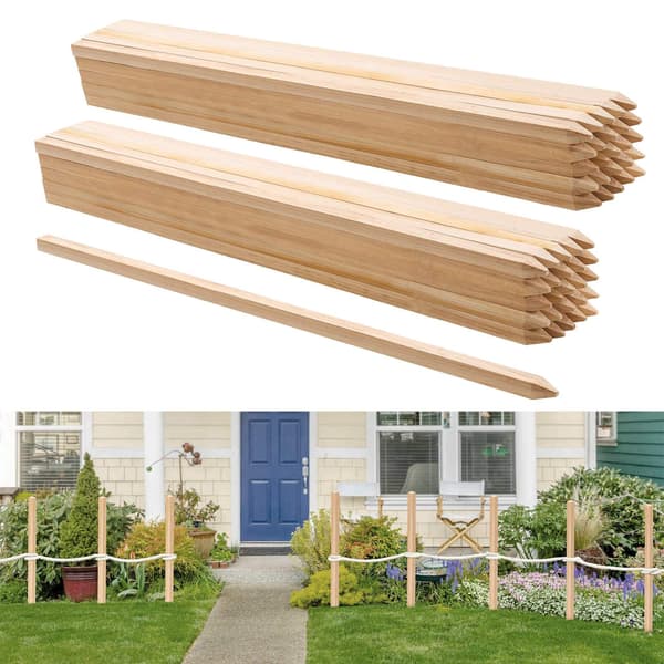 Træpæle til have, 50 stk., 91 cm spids grantræ