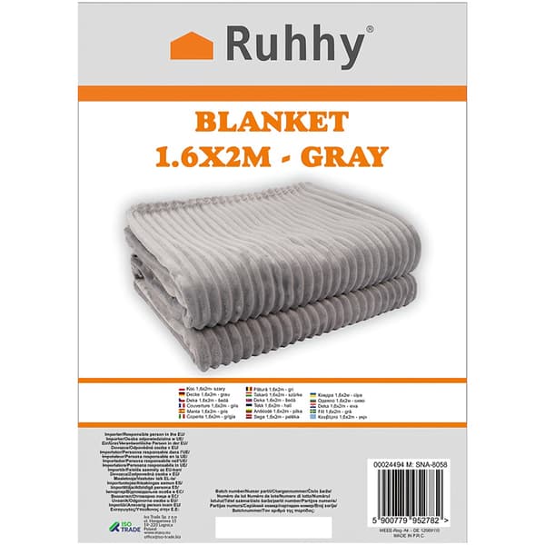 Filt 1,6x2m - grå Ruhhy 24494