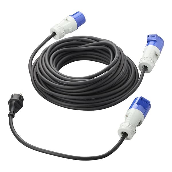 CEE jatkokaapeli 20M 3x2,5mm sovitinkaapelilla