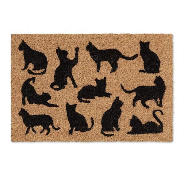 Dørmåtte kokosfiber sorte katte