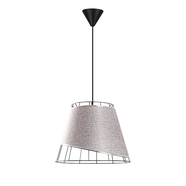 Ljuskrona Koniform - Grå, Silver