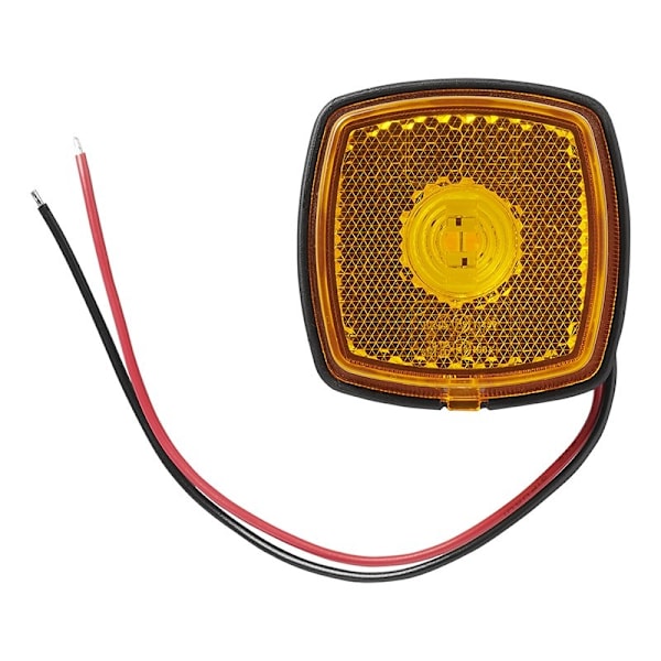 Sidemarkeringslygte 9-30V rav 61 x 61 mm LED