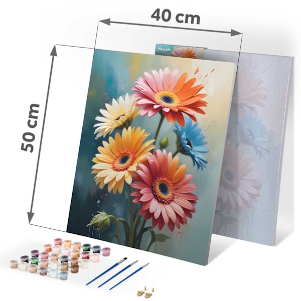 Målning efter siffror 40x50 cm Massido Blommor