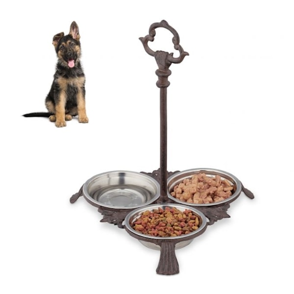 3 st. hundmatskålar med handtag