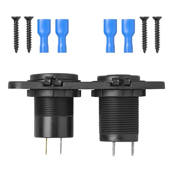 12V stikkontakt med dobbelt USB-C hurtigoplader, 2-vejs 3A