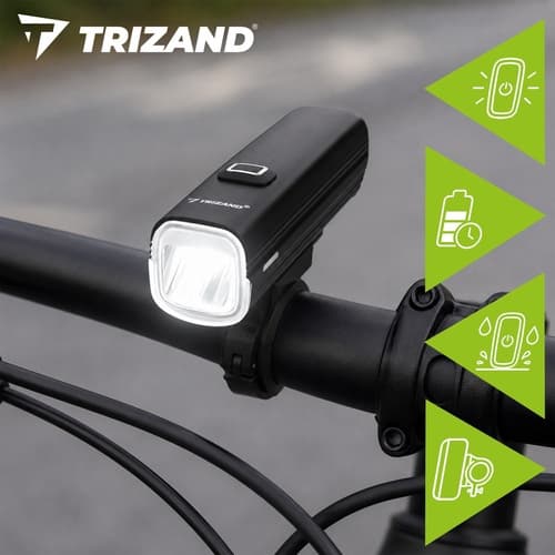 1000lm LED cykellygtesæt, USB-C, 4800mAh batteri