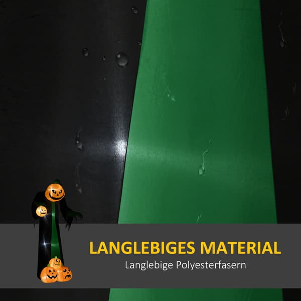 Uppblåsbart 2,4m LED-pumpaspöke för Halloween-dekoration utomhus