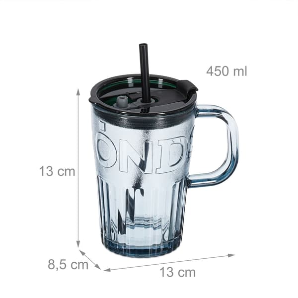 Sæt med 4 drikkeglas med håndtag