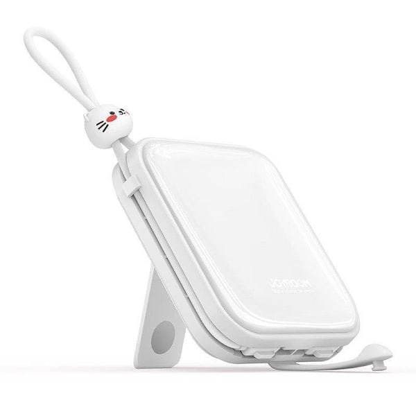 Powerbank jalustalla, USB-C-kaapelilla ja iPhone Lightning Cutie Series 10000mAh 22,5W valkoinen