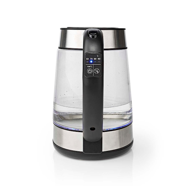 Elkedel | 1.7 l | Glas | Gennemsigtig | 60,70,80,90,100 °C | Temperaturindikator | Drejelig 360 grader | Skjult varmeelement | Strix®-controller | Bes