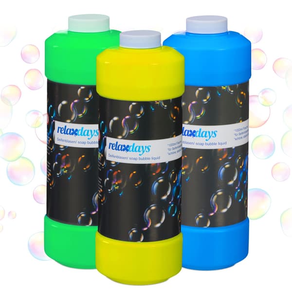 set med 3 såpbubblor refillflaska 1 l