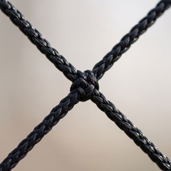 Släpvagnsnät, svart, 1x2m, slitstark PP-plast