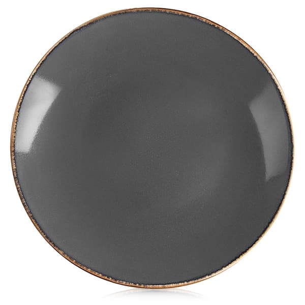 Keramisk desserttallrik, grå, 20,5 cm, diskmaskinssäker