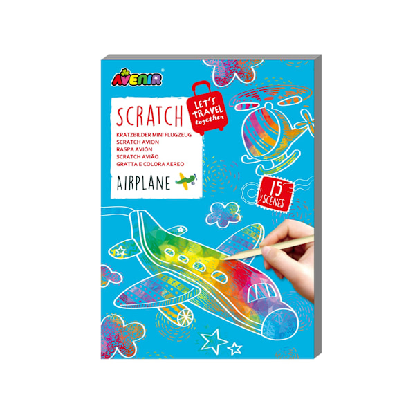 Mini Scratch Book för flygplansentusiaster, 50 sidor
