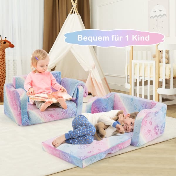 Bäddsoffa för småbarn med filt – Rainbow Design