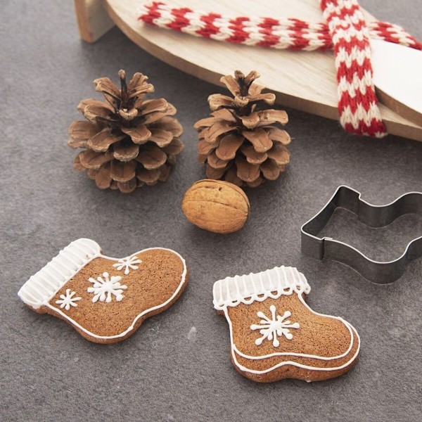 Gingerbread Christmas sukkapussi, ruostumaton teräs, konepesun kestävä