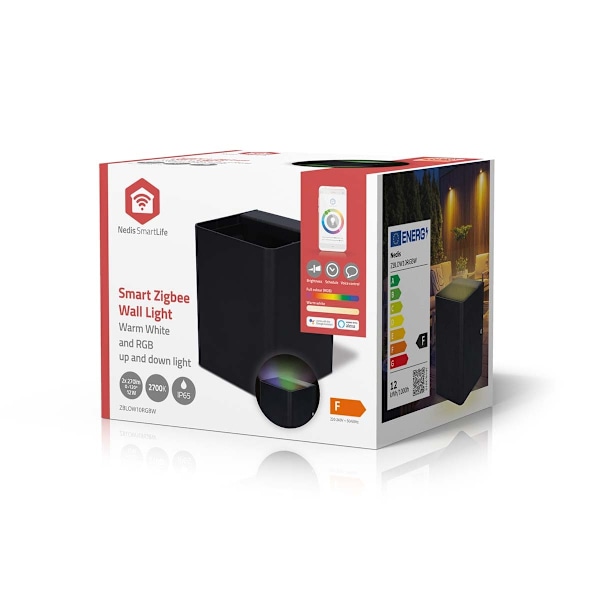 Smartlife udendørs lys | 2 x 270 lm | Zigbee 3.0 | 12 + 4 W | RGB / Varm Hvid | 2700 K | Aluminium | Android™ / IOS