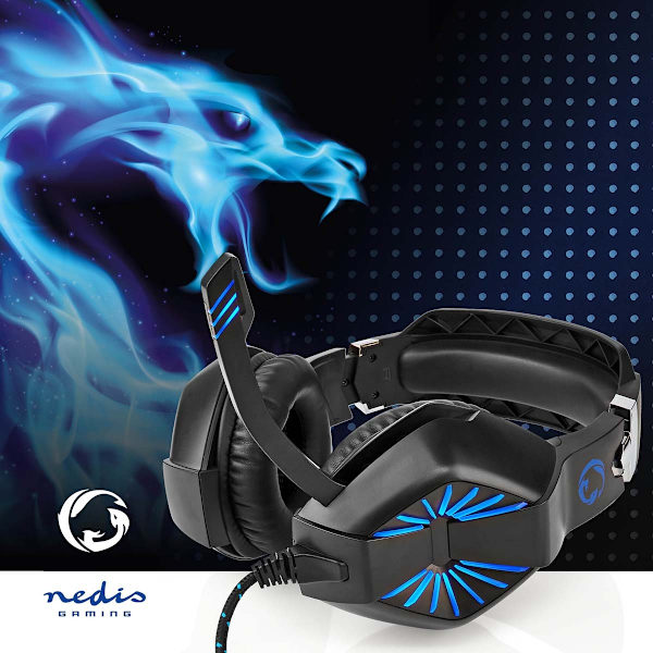 Gaming Headset | Over-Ear | Stereo | USB Type-A / 2x 3.5 mm | Vikbara Mikrofon | 2.20 m | LED