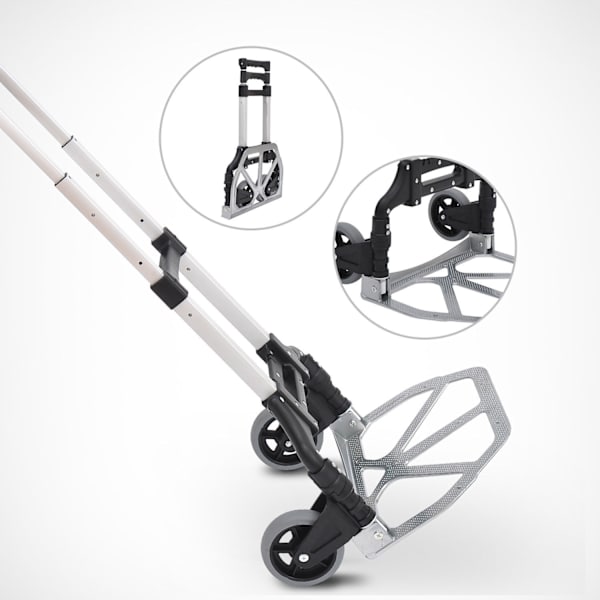 Alumiinisäkkitrukki Taitettava Käsitrukki Pinottava Kuorma-Auto Alumiini Max. 70 Kg