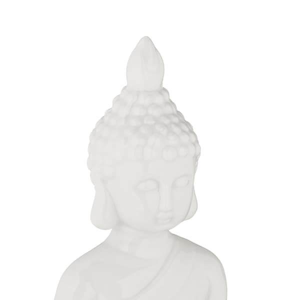 Vit Buddhafigur 17 cm
