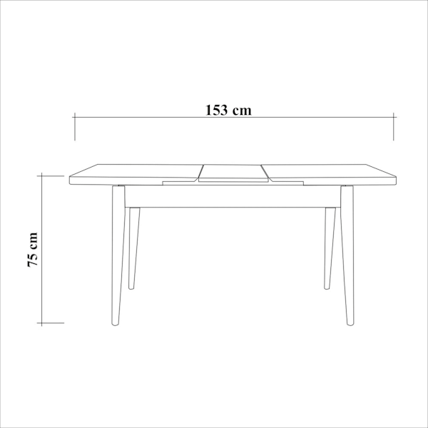 Utdragbart matbord Santiago Masa Atlantic White