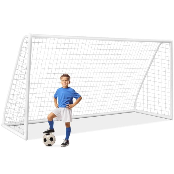 Fodboldmål 365x182 cm med holdbart net og indsatser