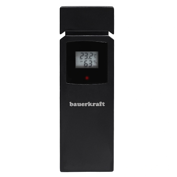 Bakgrundsbelyst trådlös väderstation med utomhussensor, termometer, barometer, klocka