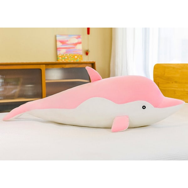 Viehättävä 30 cm Pink Dolphin Pehmo maskotti - pehmeä ja halatta