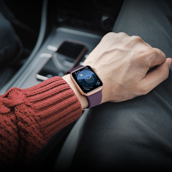 Silikonihihna APS keltainen Apple Watch Ultra 2-9/SE 42/44/45/49mm