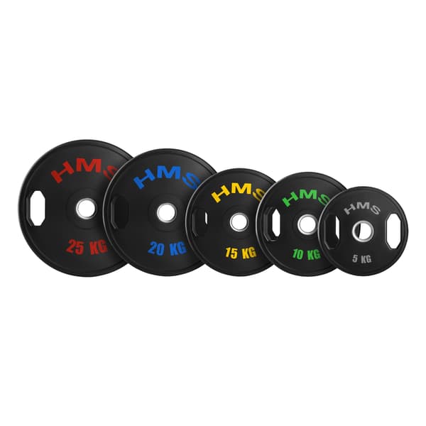 Olympiska viktskivor, 2x25kg, stål och nygummi