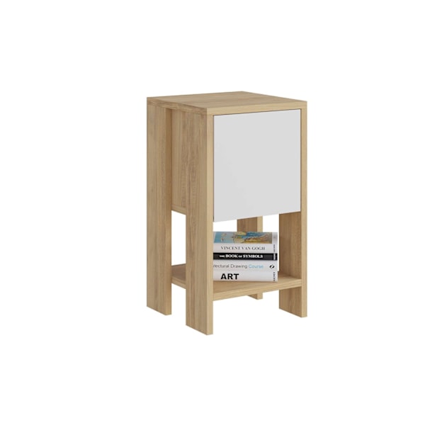 Yöpöytä Ema - Sapphire Oak, valkoinen