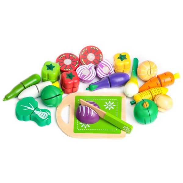 Puiset vihannekset leikkaamiseen 20kpl Ecotoys